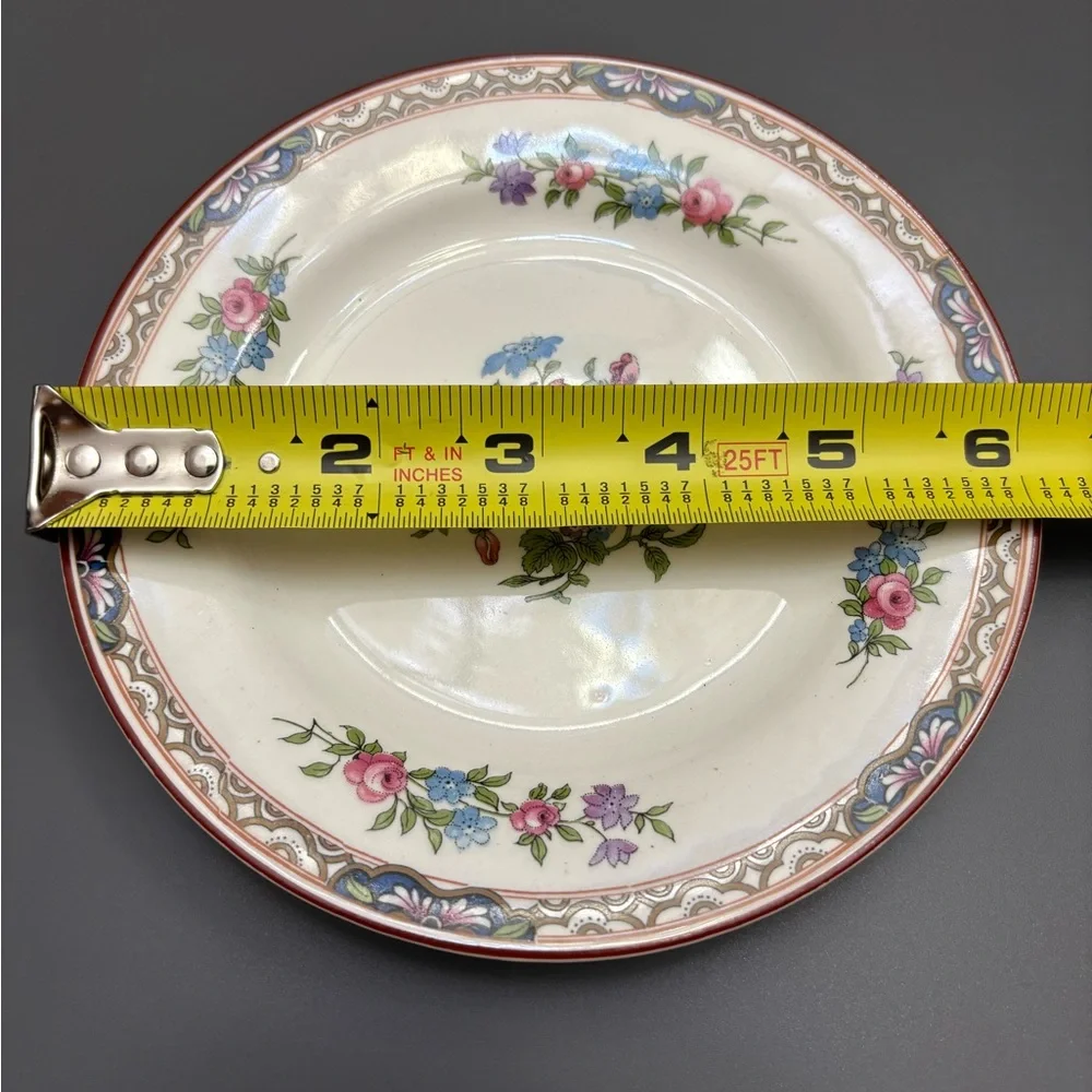 JG MEAKIN appetiser plates 6” SOL SUN 391413 FLORAL lot of 4 VNTG made England